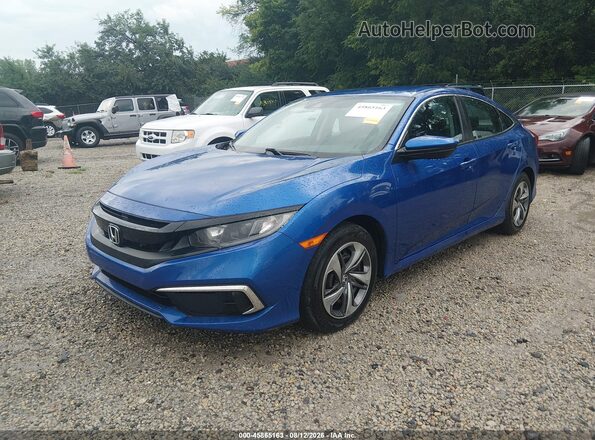 2HGFC2F64KH511042 2019 HONDA CIVIC Blue წინა მარცხენა ხედი სამი მეოთხედიდან