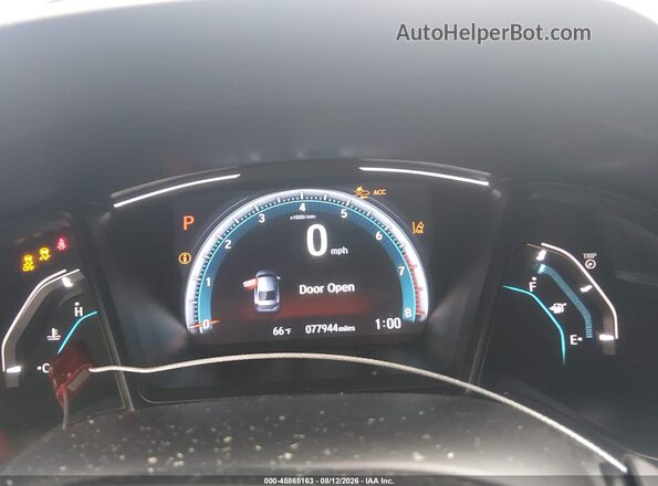 2HGFC2F64KH511042 2019 HONDA CIVIC Blue უკანა სავარძლების ხედი