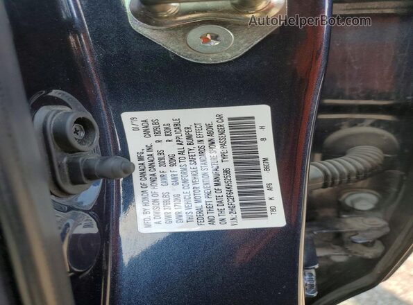 2HGFC2F64KH525586 2019 HONDA CIVIC Blue Widok komory silnika