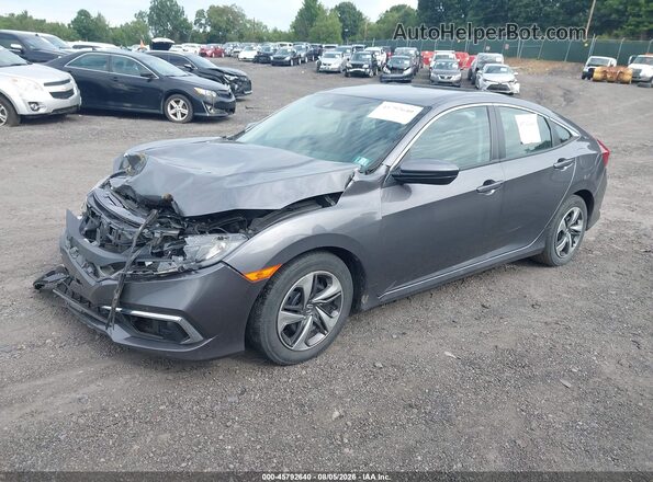 2HGFC2F64KH584590 2019 HONDA CIVIC Gray Przód lewy