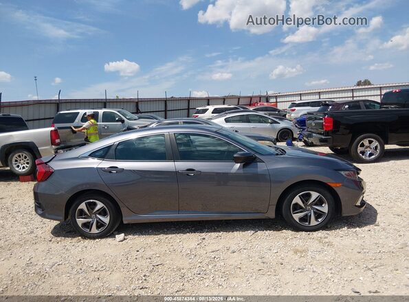 2HGFC2F64KH585383 2019 HONDA CIVIC Gray Widok wnętrza z tyłu