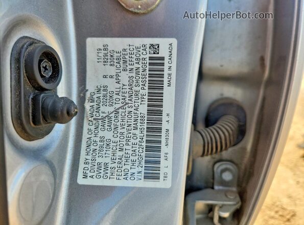2HGFC2F64LH516887 2020 HONDA CIVIC Silver Շարժիչի բաժամունքի տեսք