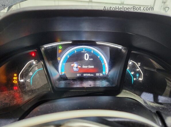 2HGFC2F65KH549055 2019 HONDA CIVIC Charcoal Instrument cluster view