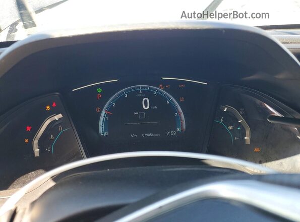 2HGFC2F65KH569838 2019 HONDA CIVIC Black ხელსაწყოთა პანელის ხედი