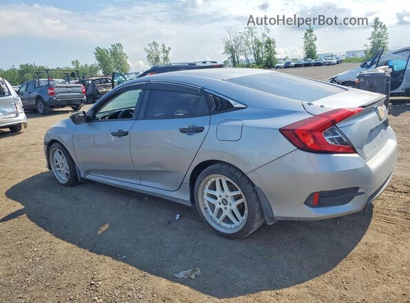 2HGFC2F66JH039182 2018 HONDA CIVIC Silver Rear left