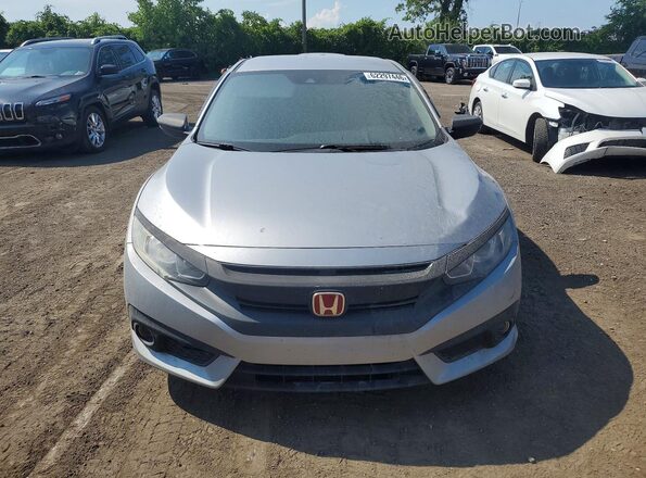 2HGFC2F66JH039182 2018 HONDA CIVIC Silver Front view