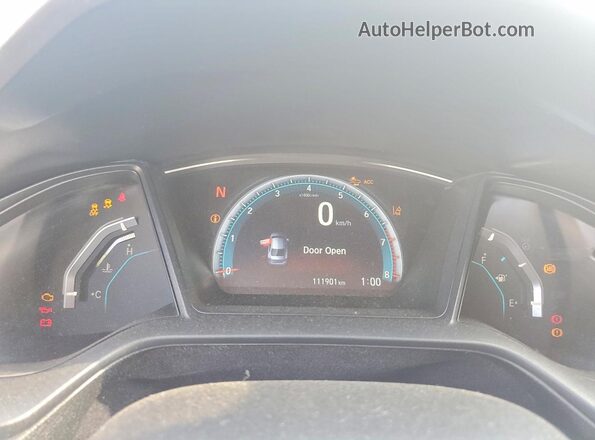2HGFC2F66JH039182 2018 HONDA CIVIC Silver Instrument cluster view