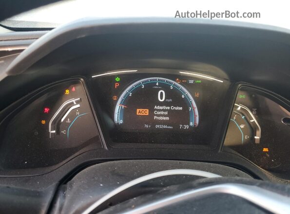 2HGFC2F66KH550215 2019 HONDA CIVIC Silver Вид щитка приладів
