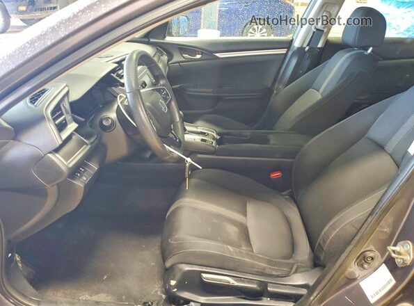 2HGFC2F66KH562767 2019 HONDA CIVIC Gray Widok wnętrza z przodu