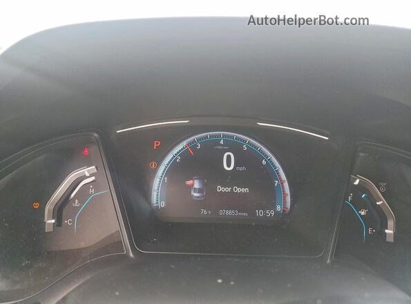2HGFC2F66KH562767 2019 HONDA CIVIC Gray Widok zestawu wskaźników