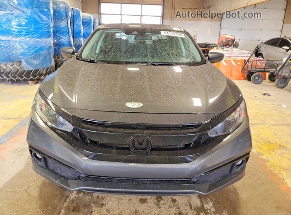 2HGFC2F66KH562767 2019 HONDA CIVIC Gray Widok z przodu