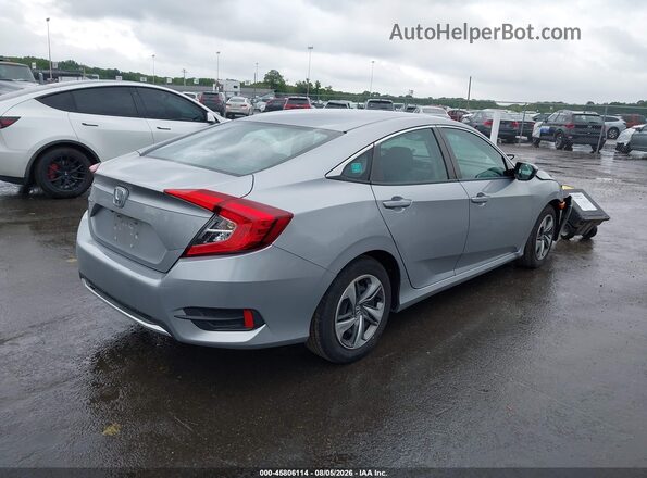 2HGFC2F66KH564907 2019 HONDA CIVIC Серебряный Задняя правая четверть