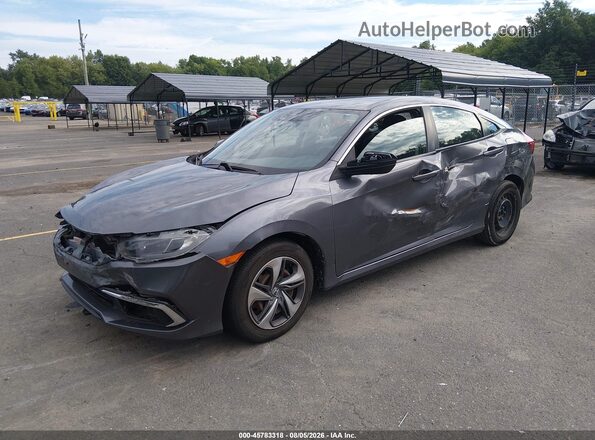 2HGFC2F66KH591296 2019 HONDA CIVIC Серый Передняя левая четверть