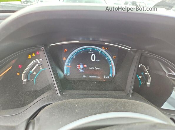 2HGFC2F66LH562236 2020 HONDA CIVIC White Vista del cuadro de instrumentos