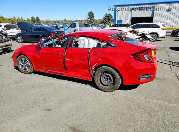 2HGFC2F66LH594944 2020 HONDA CIVIC Red Հետևի ձախ
