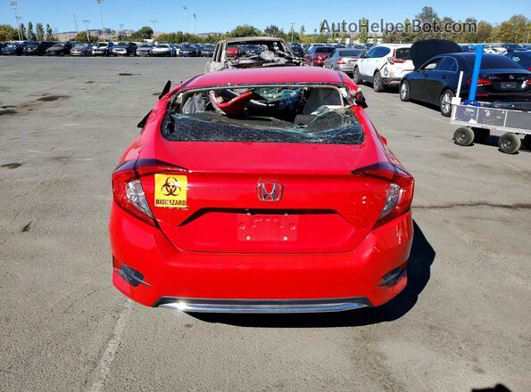 2HGFC2F66LH594944 2020 HONDA CIVIC Red Հետևի տեսք