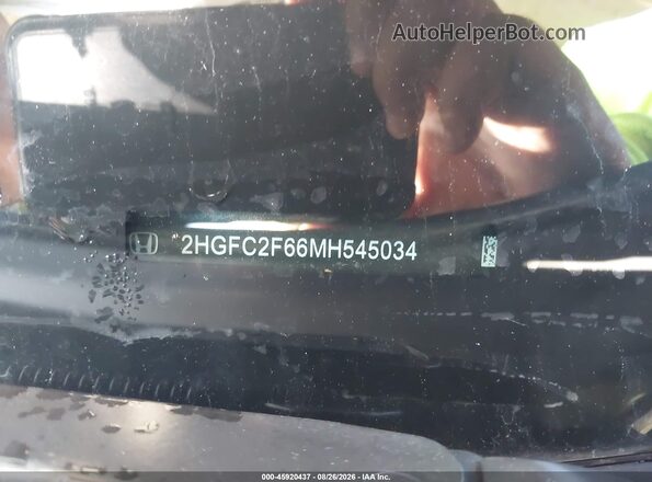 2HGFC2F66MH545034 2021 HONDA CIVIC Gray Vista del compartimento del motor