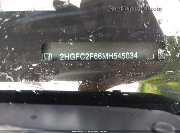 2HGFC2F66MH545034 2021 HONDA CIVIC Gray 