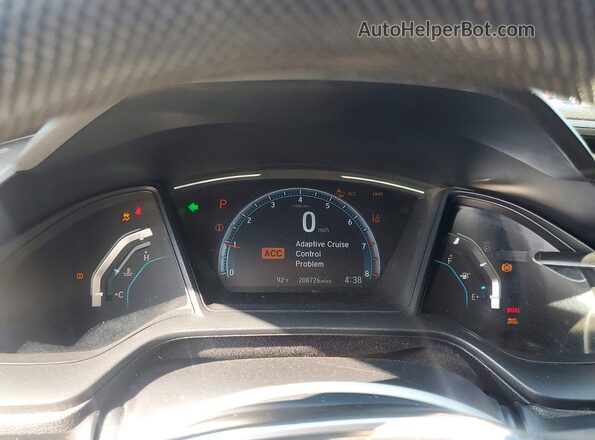 2HGFC2F67KH519247 2019 HONDA CIVIC Silver Vista del cuadro de instrumentos