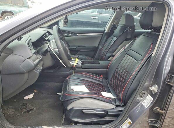 2HGFC2F67KH549932 2019 HONDA CIVIC Серый Вид салона спереди