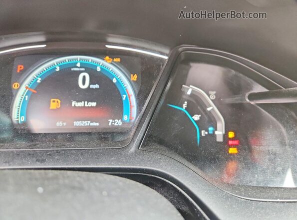 2HGFC2F67KH587984 2019 HONDA CIVIC Red ხელსაწყოთა პანელის ხედი