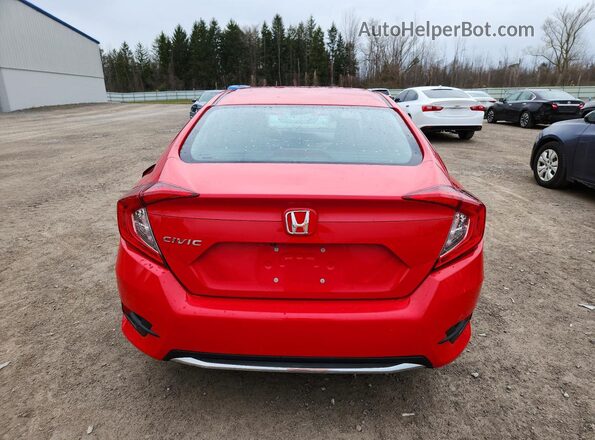 2HGFC2F67KH587984 2019 HONDA CIVIC Red უკანა ხედი