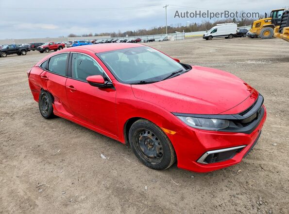2HGFC2F67KH587984 2019 HONDA CIVIC Red წინა მარჯვენა