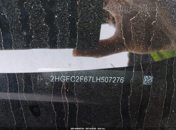 2HGFC2F67LH507276 2020 HONDA CIVIC Серый Вид подкапотного пространства