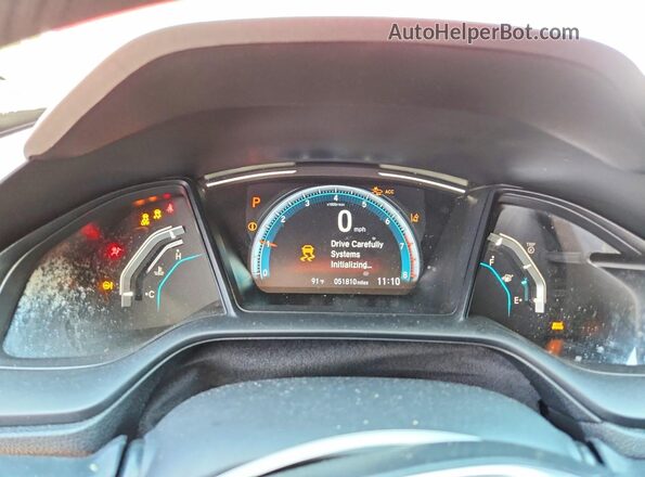 2HGFC2F67LH553271 2020 HONDA CIVIC Red Instrument cluster view