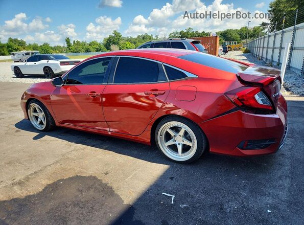 2HGFC2F67LH553271 2020 HONDA CIVIC Red Rear left