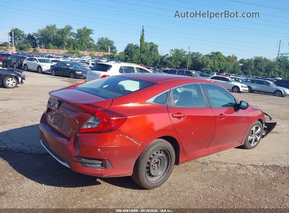 2HGFC2F67LH588344 2020 HONDA CIVIC Red Задня права чверть