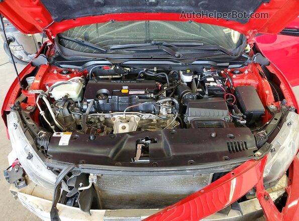 2HGFC2F68JH596093 2018 HONDA CIVIC Red უკანა სალონის ხედი