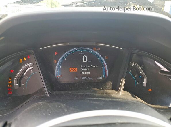 2HGFC2F68KH513733 2019 HONDA CIVIC Blue Սարքավորումների վահանակի տեսք