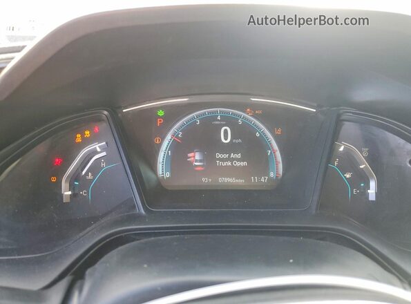 2HGFC2F68LH576784 2020 HONDA CIVIC Gray Вид щитка приладів