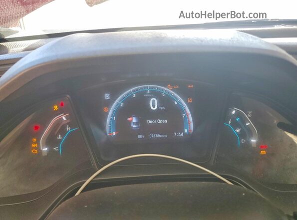 2HGFC2F68MH558349 2021 HONDA CIVIC Red ხელსაწყოთა პანელის ხედი