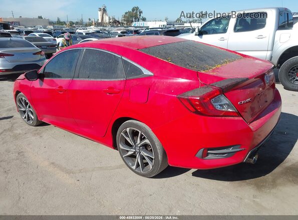 2HGFC2F69KH501932 2019 HONDA CIVIC Red Задня ліва чверть
