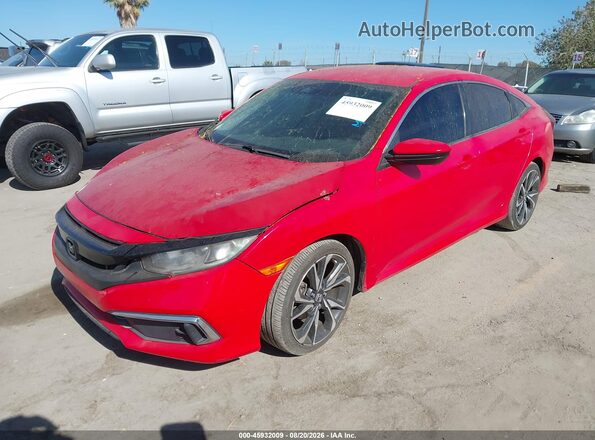2HGFC2F69KH501932 2019 HONDA CIVIC Red Передня ліва чверть