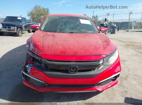 2HGFC2F69KH501932 2019 HONDA CIVIC Red Вид щитка приладів