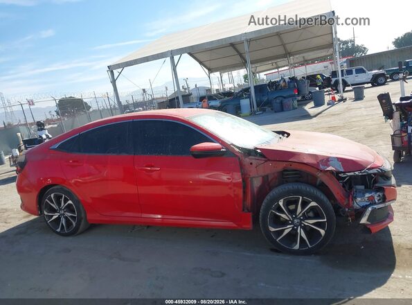2HGFC2F69KH501932 2019 HONDA CIVIC Red Вид задньої частини салону
