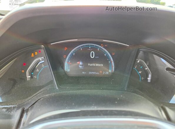 2HGFC2F69KH554887 2019 HONDA CIVIC White ხელსაწყოთა პანელის ხედი