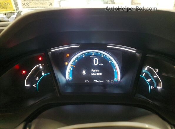 2HGFC2F69KH565047 2019 HONDA CIVIC Black ხელსაწყოთა პანელის ხედი