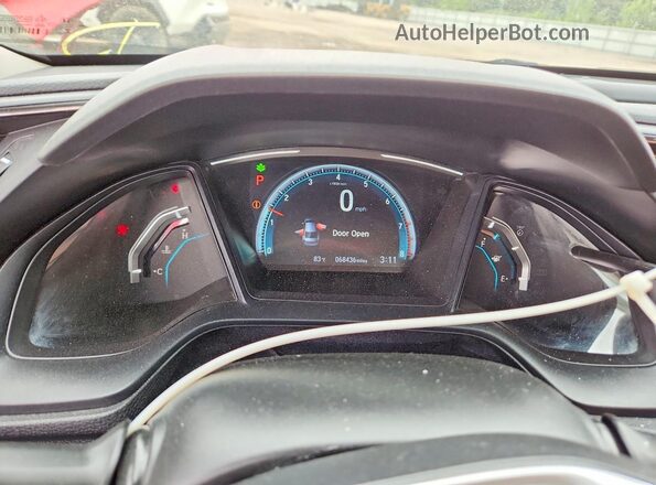 2HGFC2F69KH578025 2019 HONDA CIVIC Red ხელსაწყოთა პანელის ხედი