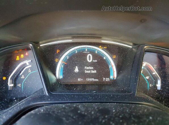 2HGFC2F69KH604137 2019 HONDA CIVIC White Vista del cuadro de instrumentos