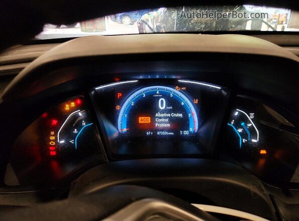 2HGFC2F69MH513243 2021 HONDA CIVIC Red ხელსაწყოთა პანელის ხედი