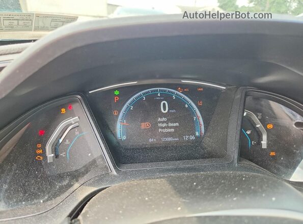 2HGFC2F6XKH513748 2019 HONDA CIVIC Blue Սարքավորումների վահանակի տեսք