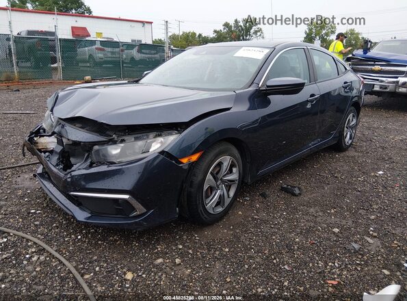2HGFC2F6XKH558947 2019 HONDA CIVIC Dark Blue წინა მარცხენა ხედი სამი მეოთხედიდან