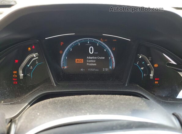 2HGFC2F6XKH562156 2019 HONDA CIVIC Charcoal Widok zestawu wskaźników