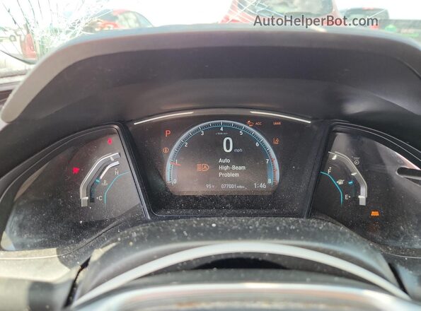 2HGFC2F6XKH562285 2019 HONDA CIVIC Белый Вид щитка приборов