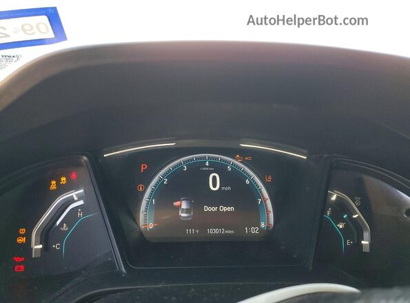 2HGFC2F6XKH603823 2019 HONDA CIVIC Charcoal Widok zestawu wskaźników