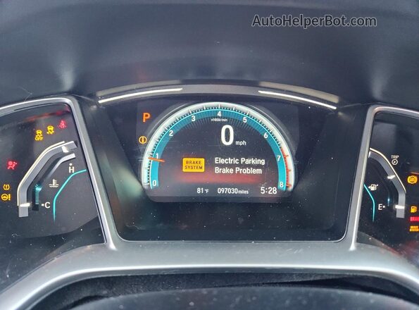 2HGFC2F70HH567027 2017 HONDA CIVIC White Instrument cluster view